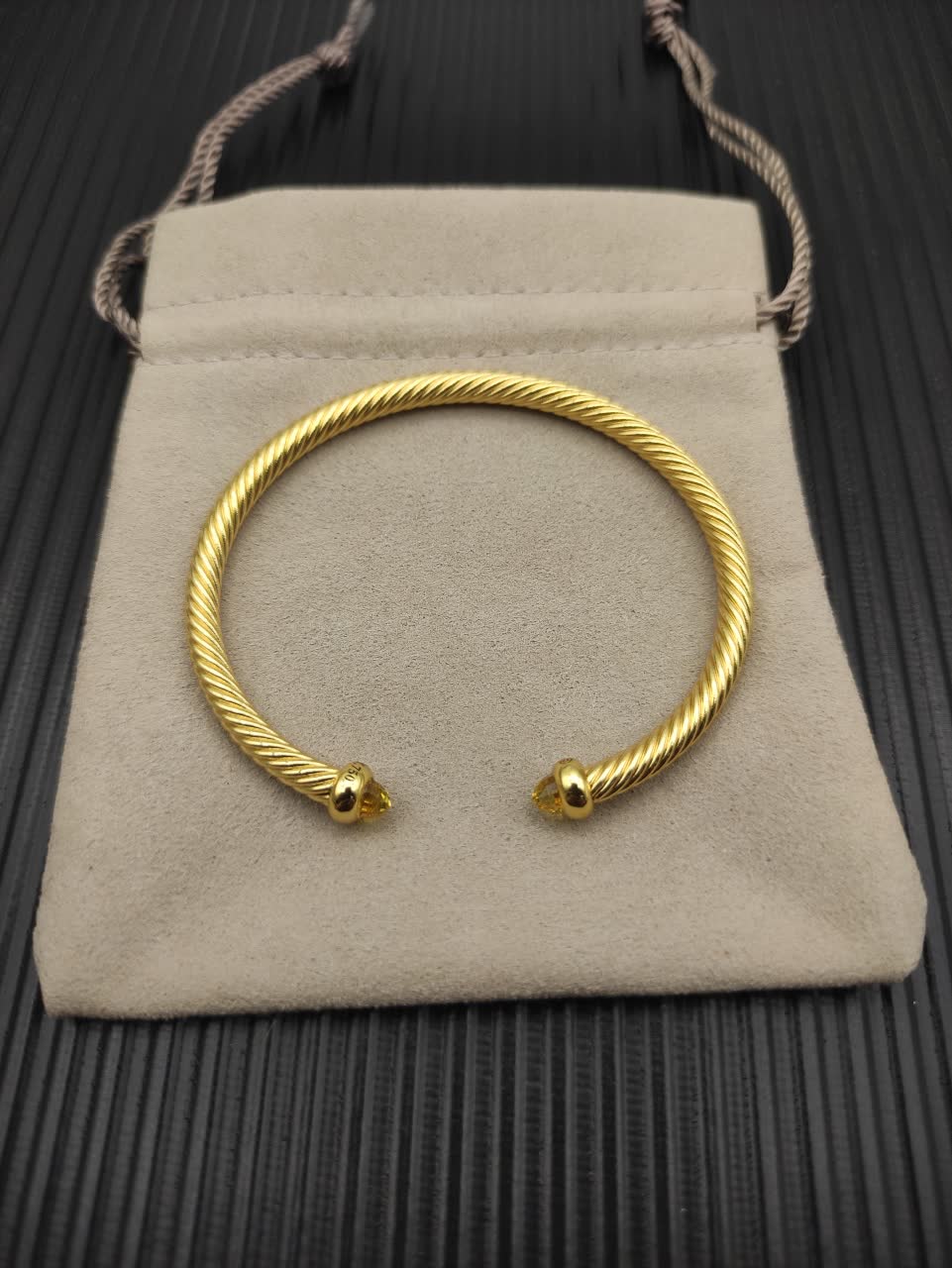 David Yurman Gold Tone Rope Bracelet